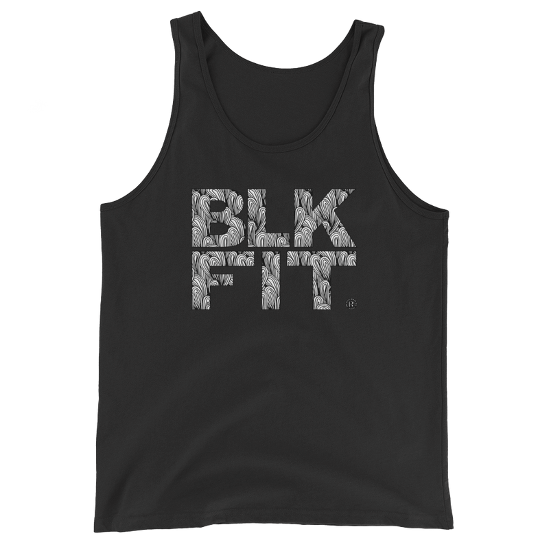 Black Drawn Athletic Tank Top