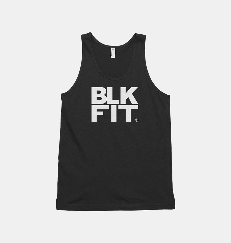 Black Drawn Athletic Tank Top